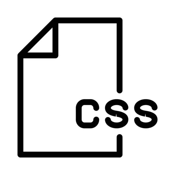 Εικονογράφηση Διάνυσμα Εικονίδιο Τύπο Αρχείου Css — Διανυσματικό Αρχείο
