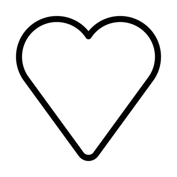 Empty Heart Shape Simple Vector Illustration — Stock Vector