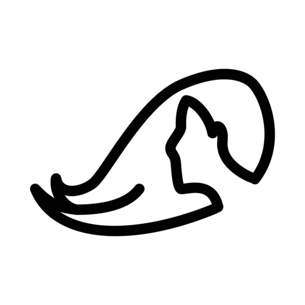 Ikona Panna Horoskop Znak Ilustracja Linia Prosta — Wektor stockowy