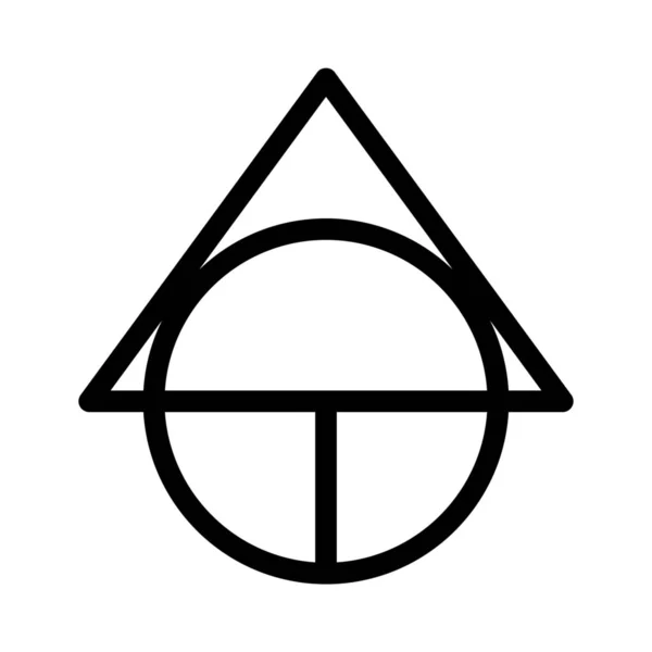 Sekcja Symbol Ikonę Ilustracja Linia Prosta — Wektor stockowy