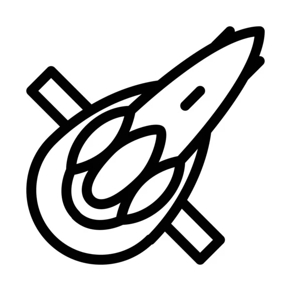 Μπόμπα Fet Διαστημόπλοιο Απλός Διανυσματικά Εικονογράφηση Σημάδι — Διανυσματικό Αρχείο