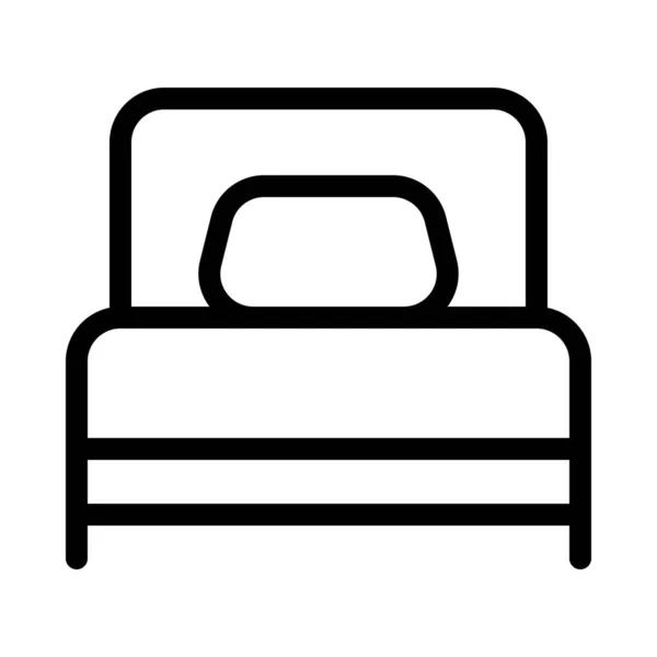 シングル ベッド家具の単純なベクトル イラスト — ストックベクタ