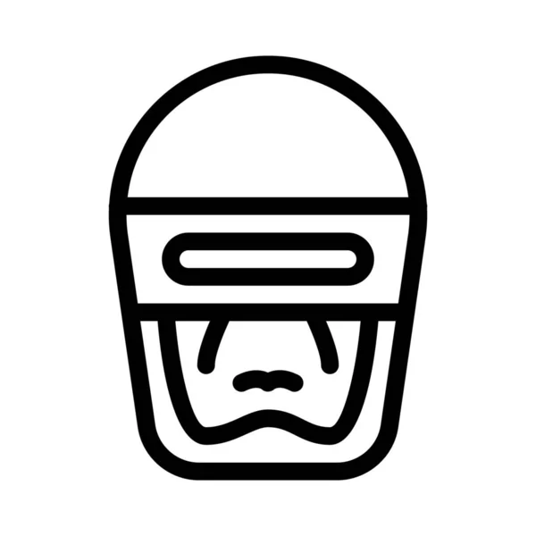 Robocop Illustration Ligne Simple — Image vectorielle