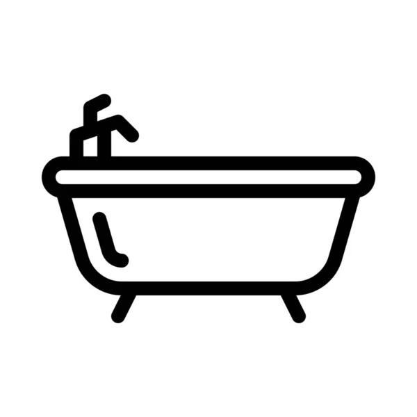 Hotel Bath Tub Vector Design — Stock Vector