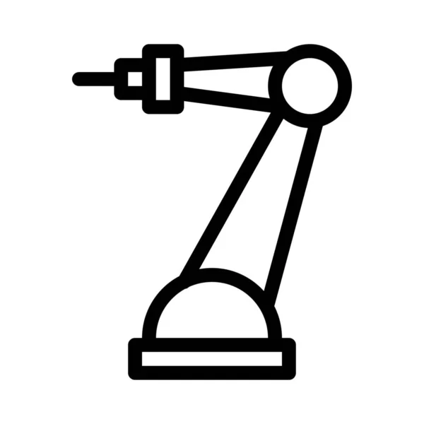 Icono Del Robot Del Brazo Soldadura Ilustración Línea Simple — Archivo Imágenes Vectoriales