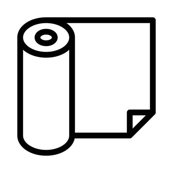 Bundle Paper Roll Simple Vector Illustration Sign — 图库矢量图片
