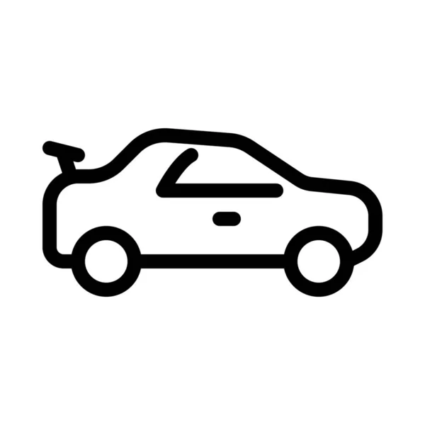スポーツ ロードスターの車の記号ベクトル図 — ストックベクタ