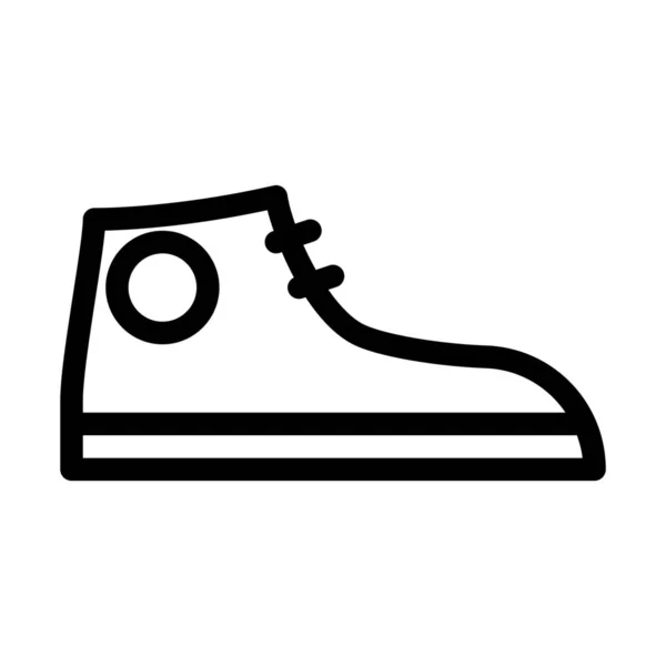 Scarpa Hipster Sneakers Semplice Illustrazione Vettoriale — Vettoriale Stock