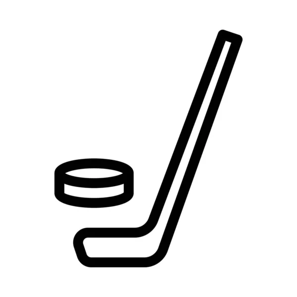 Palo Hockey Sobre Hielo Ilustración Vectorial Simple — Vector de stock