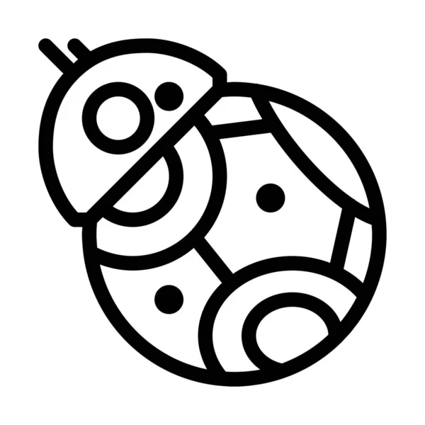 Απλή Διανυσματικά Εικονογράφηση Σκαθάρι Ρομπότ Νανο — Διανυσματικό Αρχείο