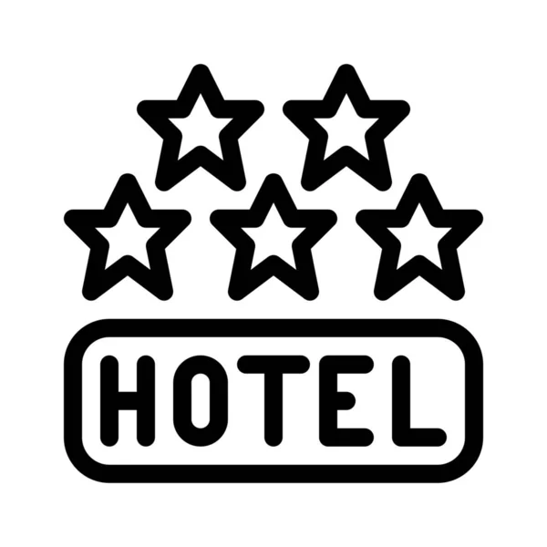 Pětihvězdičkové Hotel Symbol — Stockový vektor