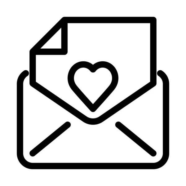 Lettre Amour Dans Enveloppe — Image vectorielle