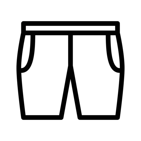 Shorts Oder Hosen Einfache Linienillustration — Stockvektor