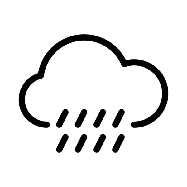 Απλή Διανυσματικά Εικονογράφηση Σημάδι Συννεφιασμένος Καιρός Βρέχει — Διανυσματικό Αρχείο