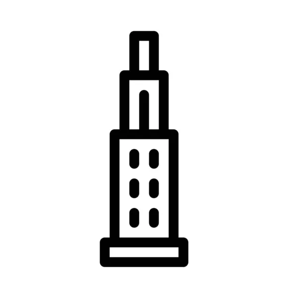 Felhőkarcoló Egyszerű Vektoros Illusztráció — Stock Vector