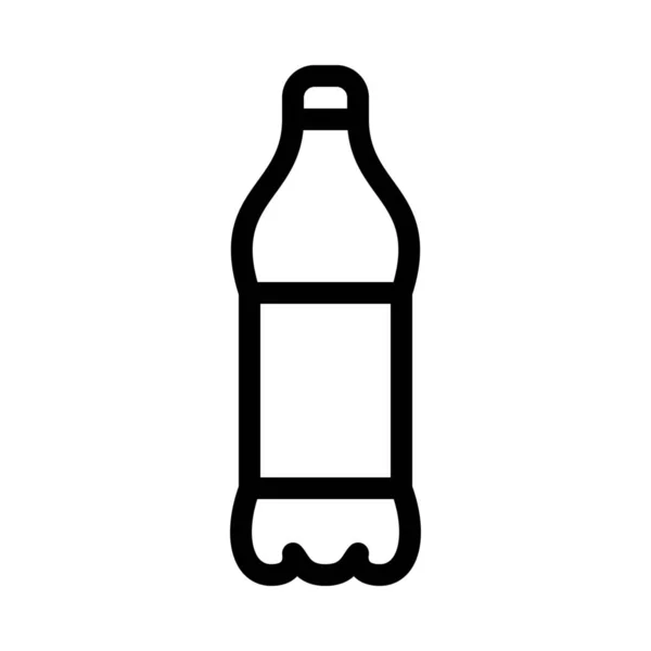 Minerale Waterfles Eenvoudige Vector Illustratie Teken — Stockvector