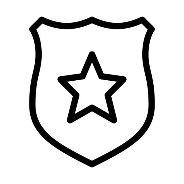 Illustration Vectorielle Icône Cop Star Badge — Image vectorielle