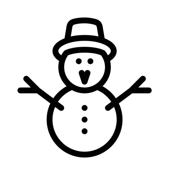 Веб Іконка Сніговика Векторний Дизайн — стоковий вектор