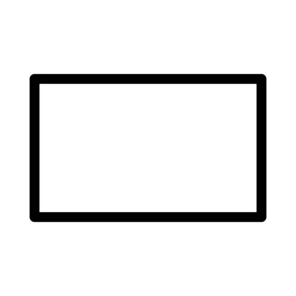Rectángulo Forma Geométrica Ilustración Línea Simple — Vector de stock