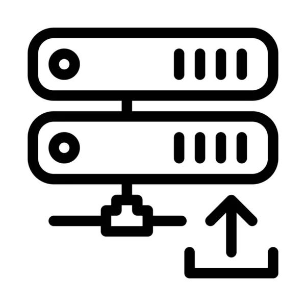 Symbole Téléchargement Serveur Illustration Vectorielle Simple — Image vectorielle