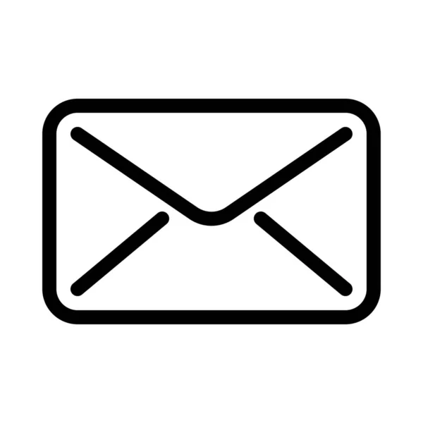 Mail Eller Meddelande Ikonen Vektorillustration — Stock vektor