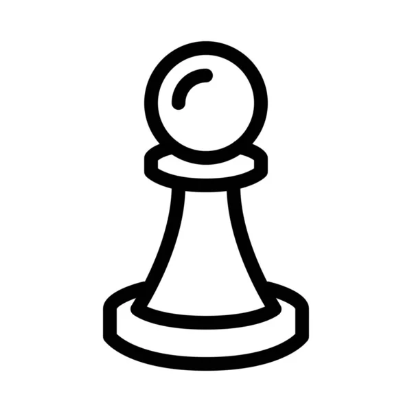 Chess Pawn Illustration Vectorielle Icône Pièce — Image vectorielle