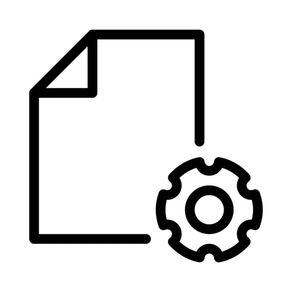 Gambar Vektor Ikon Simbol Pengaturan Berkas - Stok Vektor