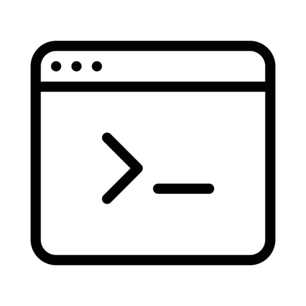 Programmering Codering Van Eenvoudige Lijn Illustratie — Stockvector
