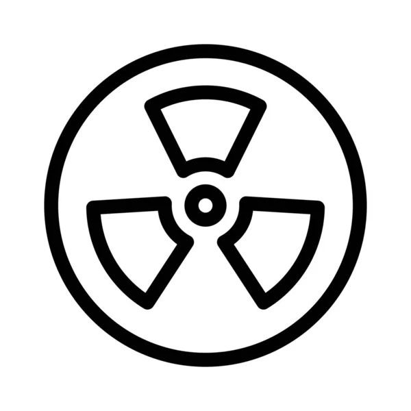 Radioactive Nuclear Simple Vector Illustration Sign — Stock Vector