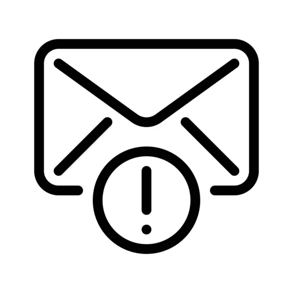 Alerta Correo Notificación Vector Ilustración — Archivo Imágenes Vectoriales