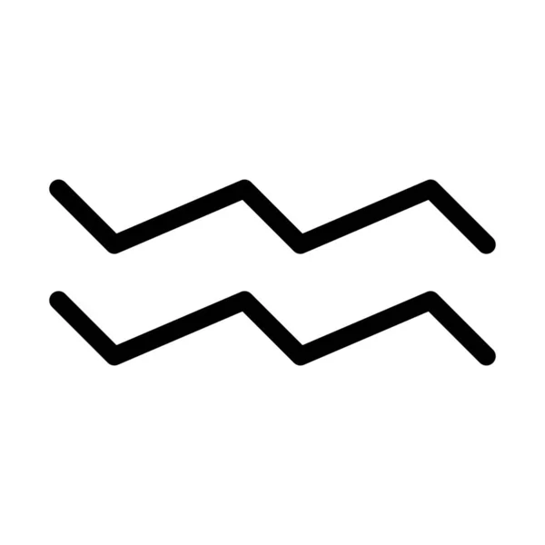 Простий Векторна Ілюстрація Гороскоп Водолія Знак — стоковий вектор