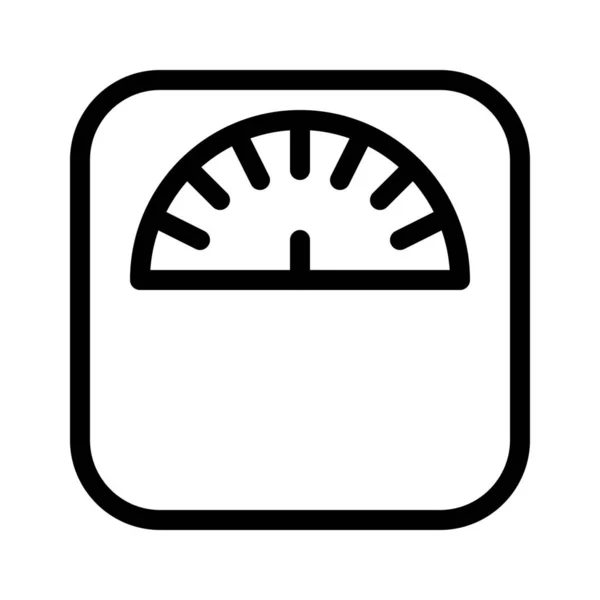Gewicht Waage Maschine Symbol Einfache Zeilenillustration — Stockvektor