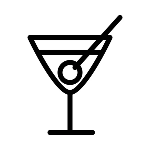 Martini Cocktailglas — Stockvektor