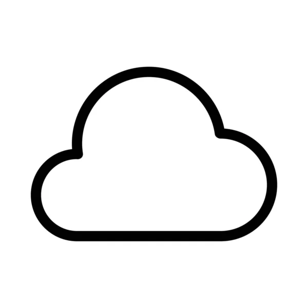 Σύννεφο Υπολογιστών Υπηρεσία Απλή Γραμμή Εικονογράφηση — Διανυσματικό Αρχείο