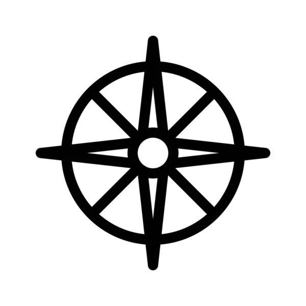 Навигационная Векторная Иллюстрация Значка Compass Rose — стоковый вектор