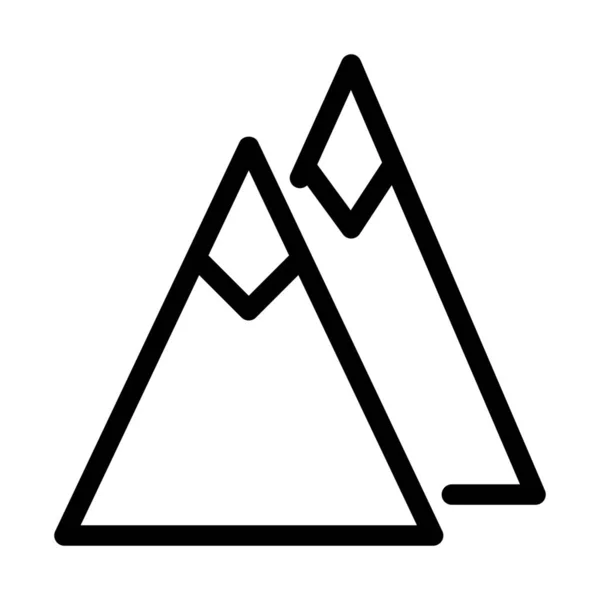 High Altitude Bergen Eenvoudige Vector Illustratie Teken — Stockvector