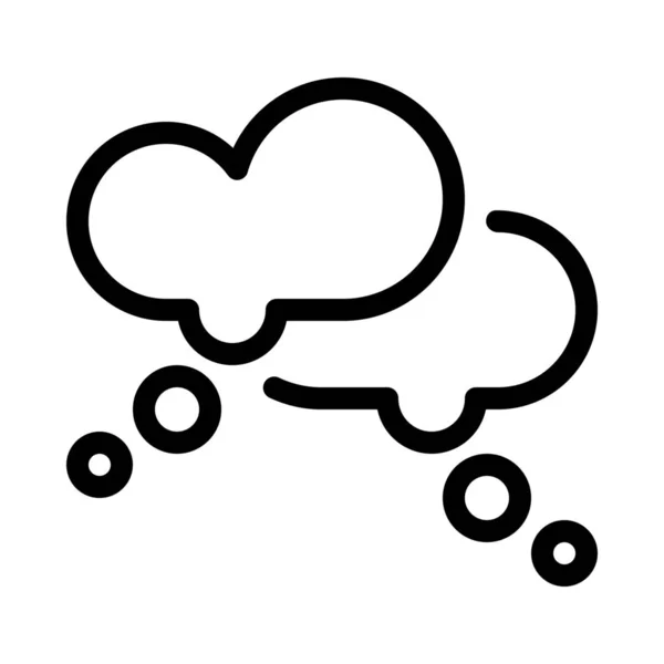 Gedankenbotschaft Wolken Vektordesign — Stockvektor