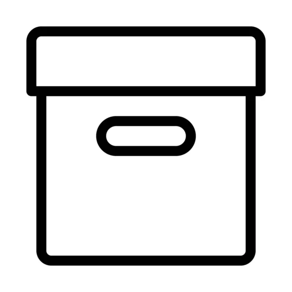 Box Egyszerű Vektoros Illusztráció Jel — Stock Vector
