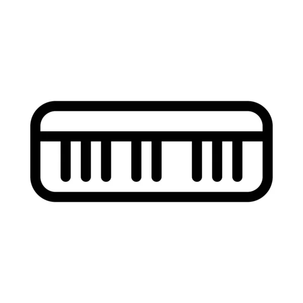 Synthesizer Müzik Enstrümanı Simgesi Üzerinde Beyaz Izole — Stok Vektör