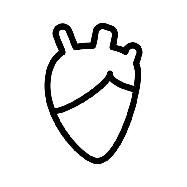 Coração Departamento Cardiologia Ilustração Vetorial Simples — Vetor de Stock