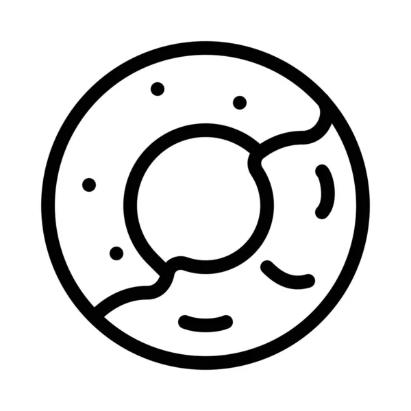 Смачний Спринклер Знак Пончика Векторні Ілюстрації — стоковий вектор