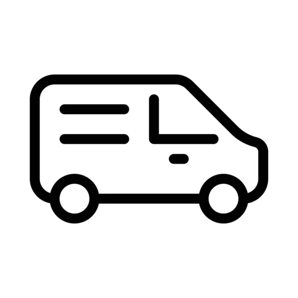 Μίνι Cargo Van Σημάδι Διανυσματικά Εικονογράφηση — Διανυσματικό Αρχείο