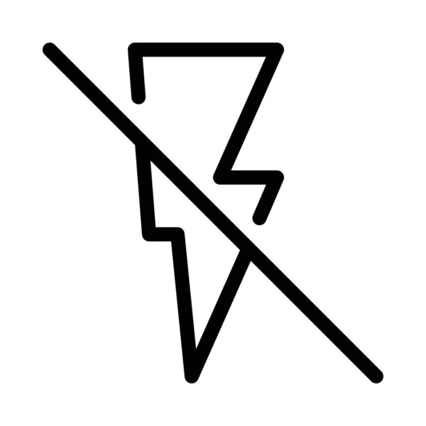 Apagar Flash Icono Vector Ilustración — Vector de stock