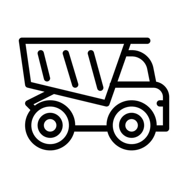 Dumper Truck Service Sign Vector Illustration — Stock Vector