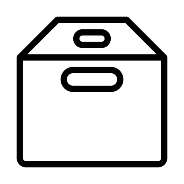 Leere Box Container Symbol Vektor Illustration — Stockvektor