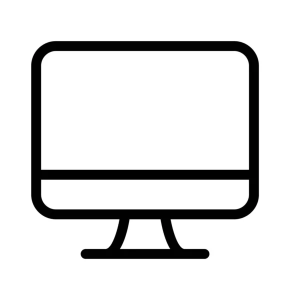 Számítógép Monitor Jel Vektor Illusztráció — Stock Vector