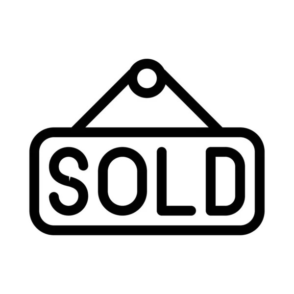 Property Sold Notice Icon Isolated White — Διανυσματικό Αρχείο