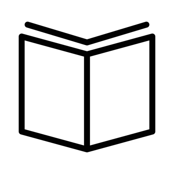 Ανοιχτό Βιβλίο Περιεχόμενο Εικονίδιο Απλή Γραμμή Εικονογράφηση — Διανυσματικό Αρχείο