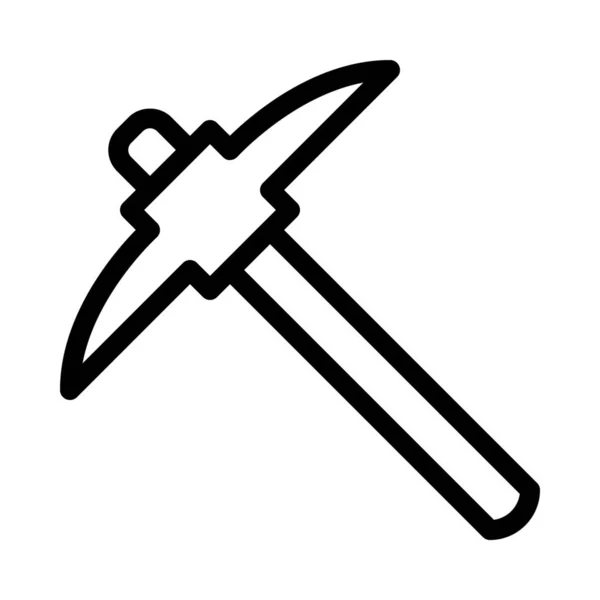 Bergbau Pick Tool Einfacher Vektor Illustration Zeichen — Stockvektor