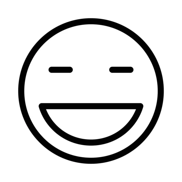 Cara Feliz Emoticon Icono Vector Ilustración — Vector de stock